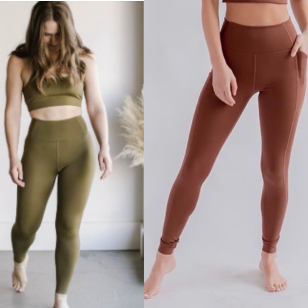 Girlfriend Collective Bundle (2 leggings 1 Bra) Small